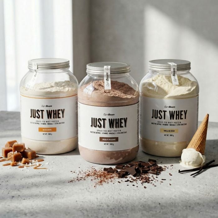 Just Whey Proteine Grass-Fed - GymBeam 1000 g - Milkshake al Cioccolato - 00