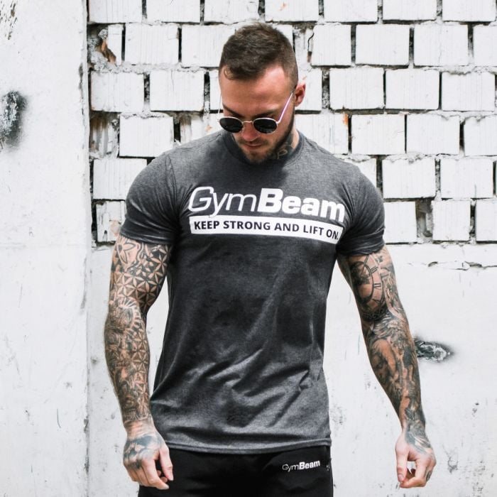 Men's T-shirt Keep Strong Dark Heather - GymBeam
