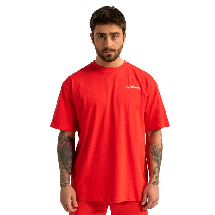 T-Shirt Oversize Hot Red - GymBeam M