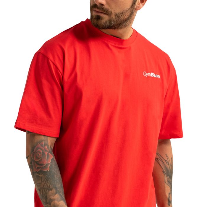T-Shirt Oversize Hot Red - GymBeam M