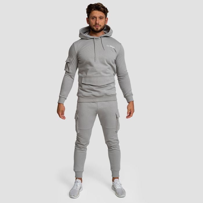 Felpa con Cappuccio TRN da uomo Grey - GymBeam XXXL