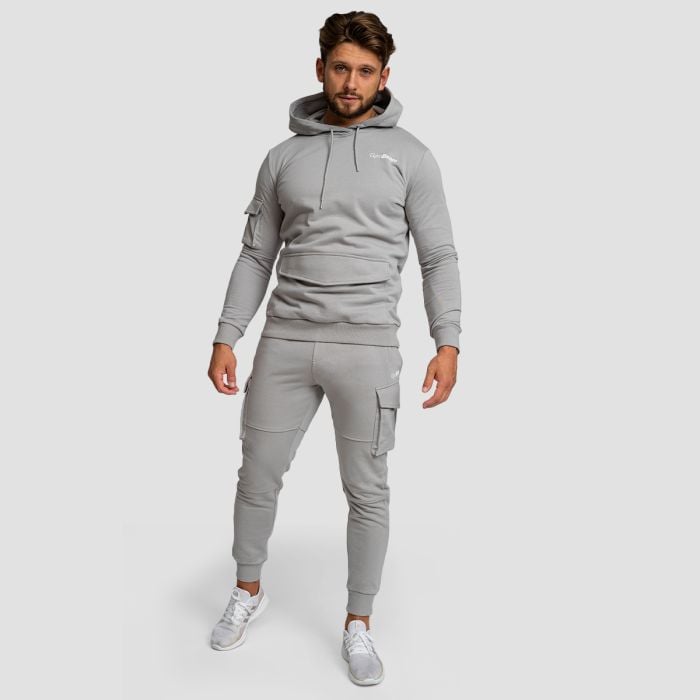 Felpa con Cappuccio TRN da uomo Grey - GymBeam XXXL