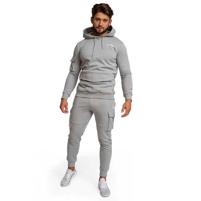 Felpa con Cappuccio TRN da uomo Grey - GymBeam XXXL