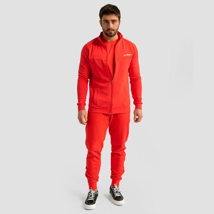 Felpa con Zip Limitless Hot Red - GymBeam S