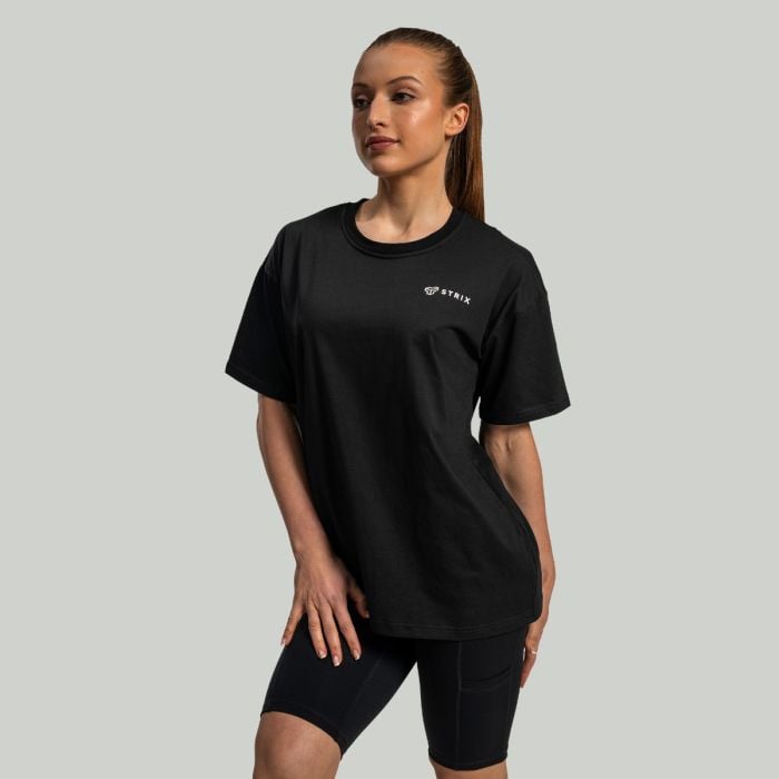 T-Shirt da Donna Lunar Oversize Black - STRIX XS