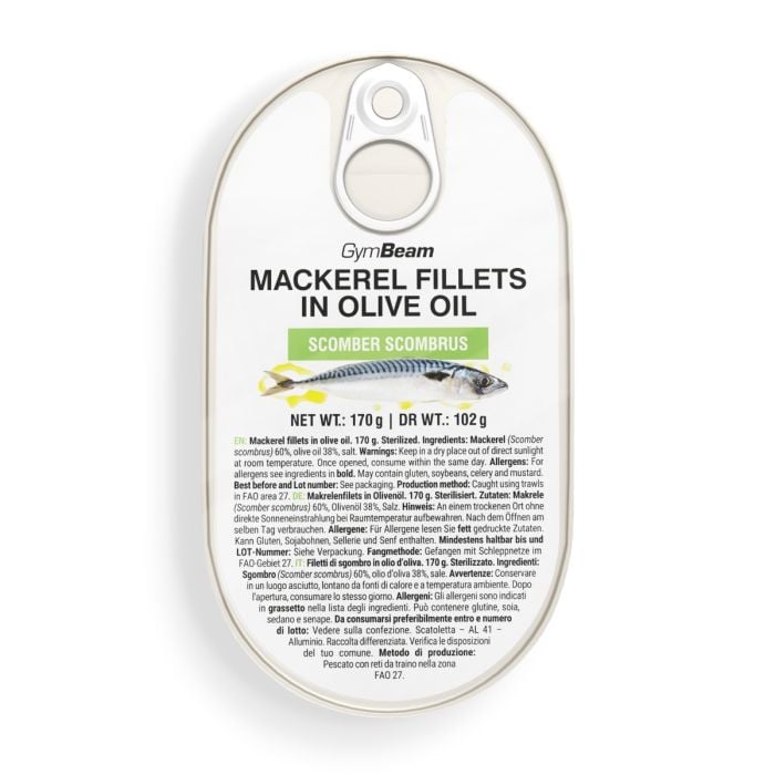 Filetti di Sgombro in Olio d‘Oliva - GymBeam 170 g
