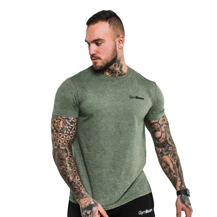 Maglietta Basic da Uomo Heather Military - GymBeam M