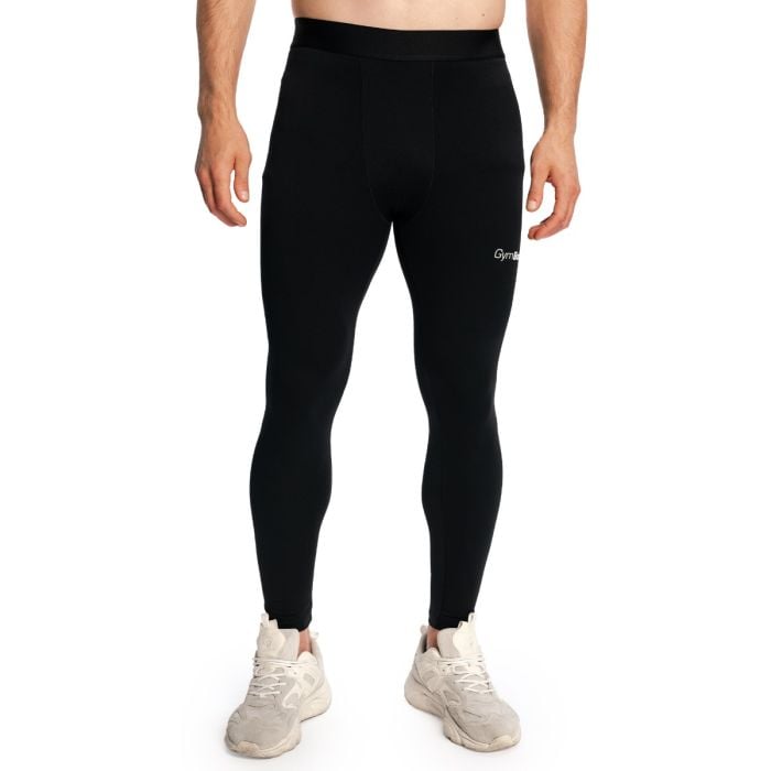 Leggings da Uomo Combat Black - GymBeam XXL