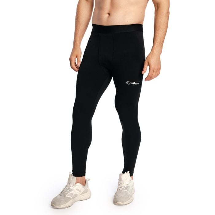 Leggings da Uomo Combat Black - GymBeam XXL