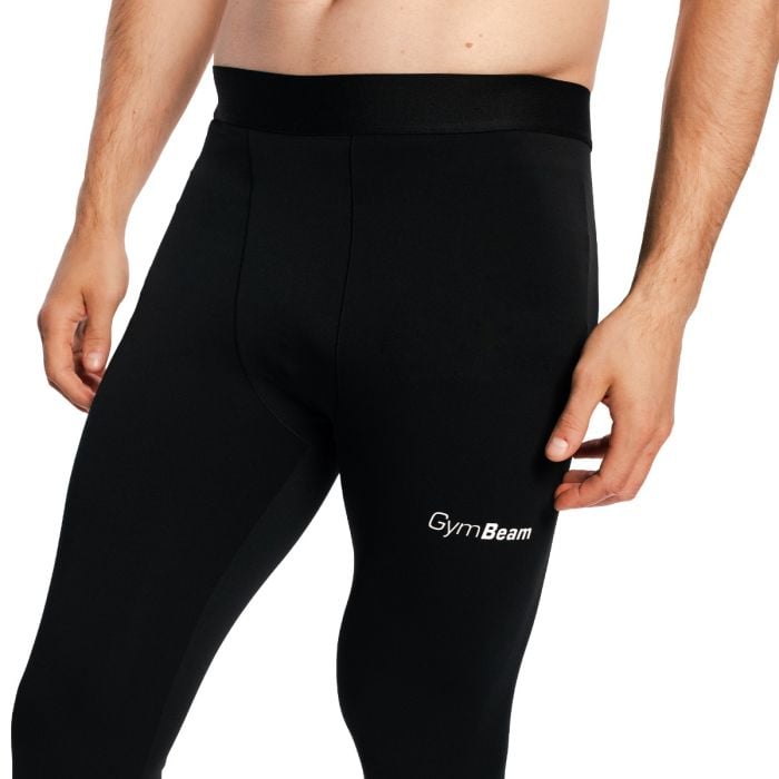 Leggings da Uomo Combat Black - GymBeam XXL