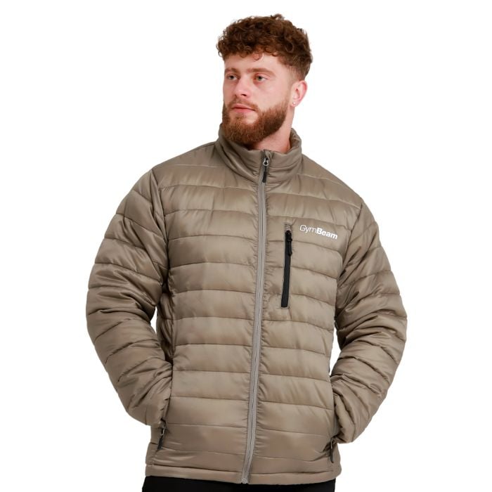 Piumino Puffer da Uomo Vetiver/Black - GymBeam XXL