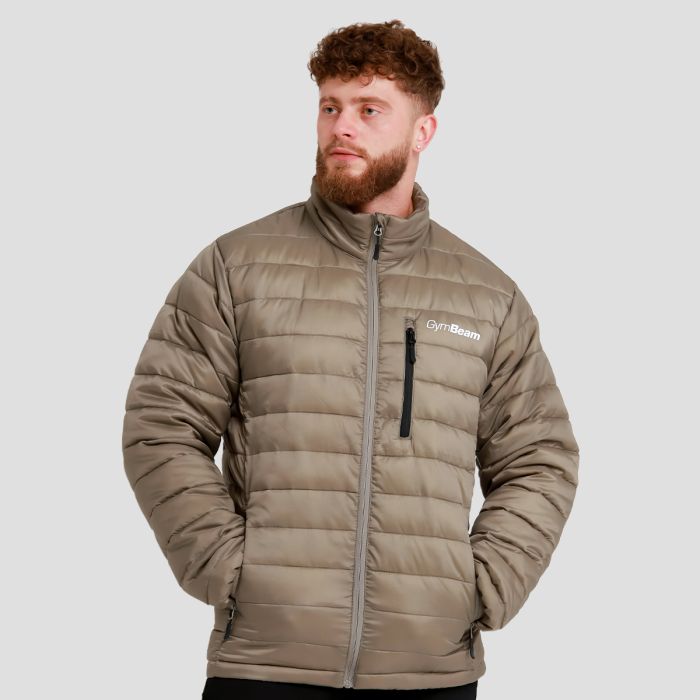 Piumino Puffer da Uomo Vetiver/Black - GymBeam XXL