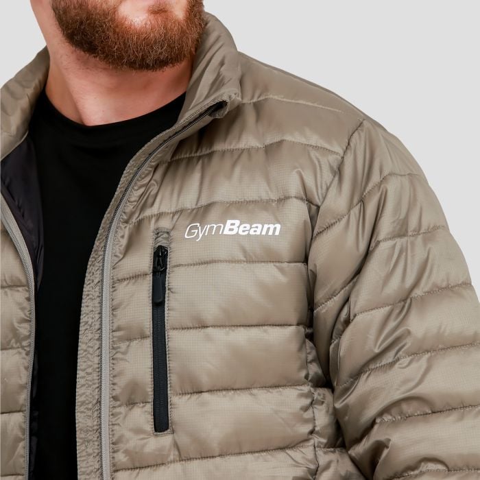 Piumino Puffer da Uomo Vetiver/Black - GymBeam XXL