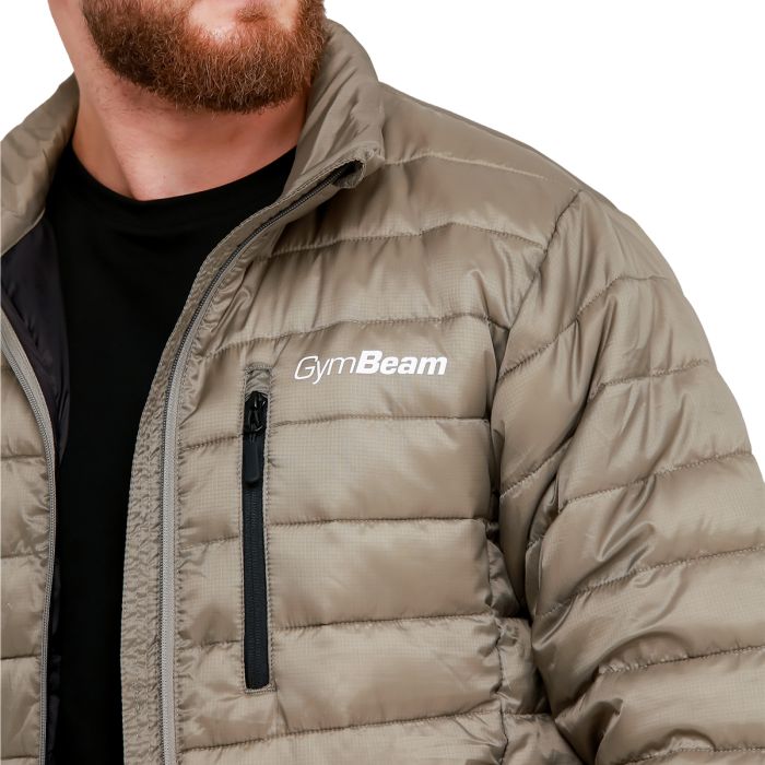 Piumino Puffer da Uomo Vetiver/Black - GymBeam XXL