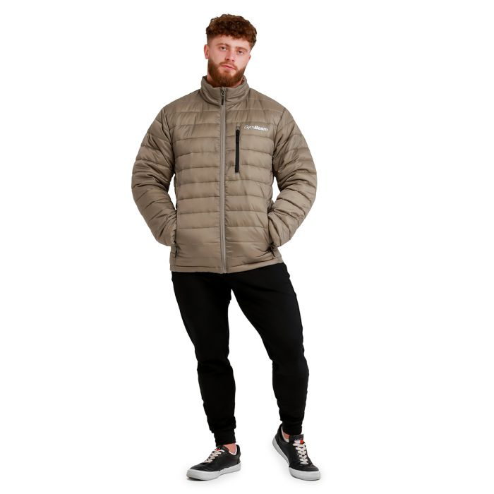 Piumino Puffer da Uomo Vetiver/Black - GymBeam XXL