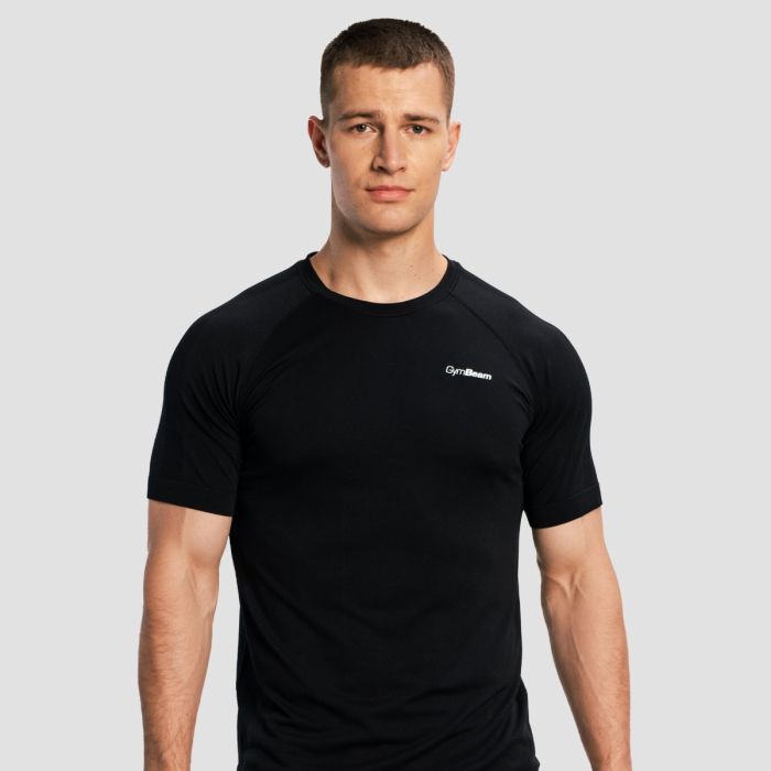 Maglietta da Uomo Pulse X Running Black - GymBeam XXL