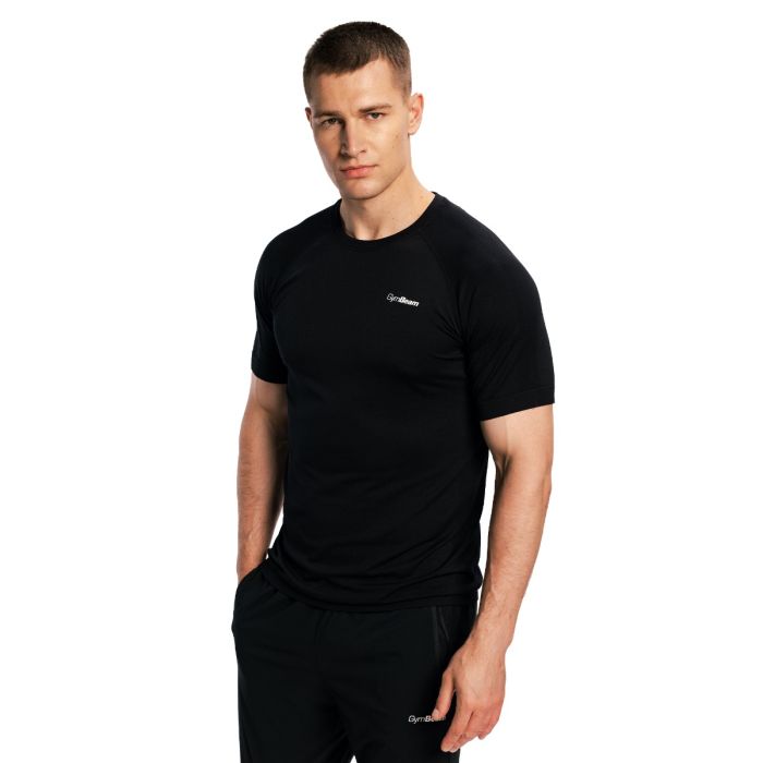 Maglietta da Uomo Pulse X Running Black - GymBeam XXL