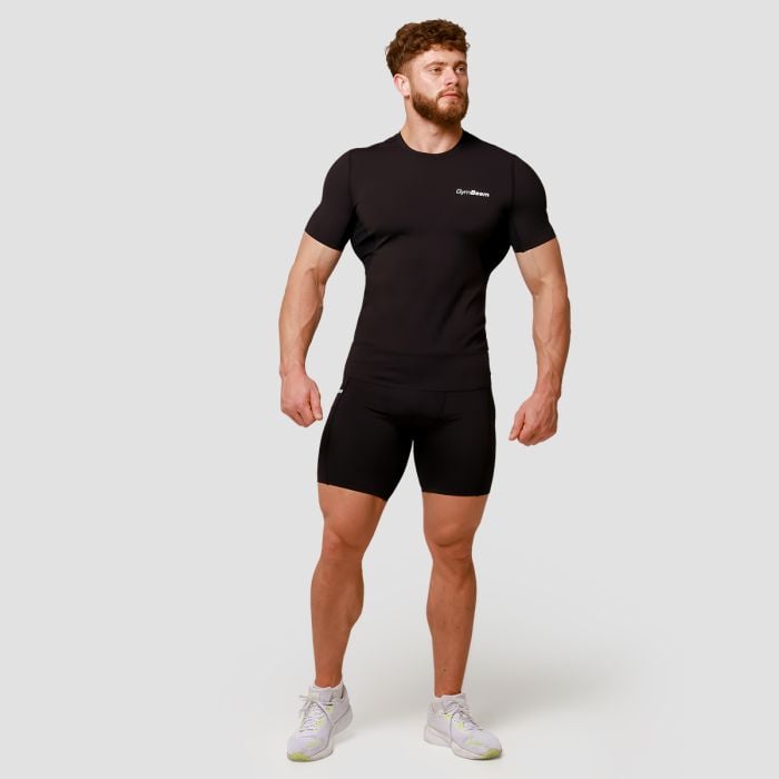 Pantaloncini a Compressione Media Black - GymBeam XXL