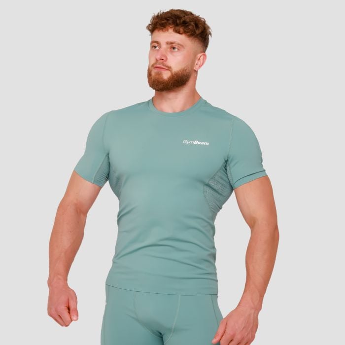 T-Shirt a Maniche Corte High Compression Blue - GymBeam M