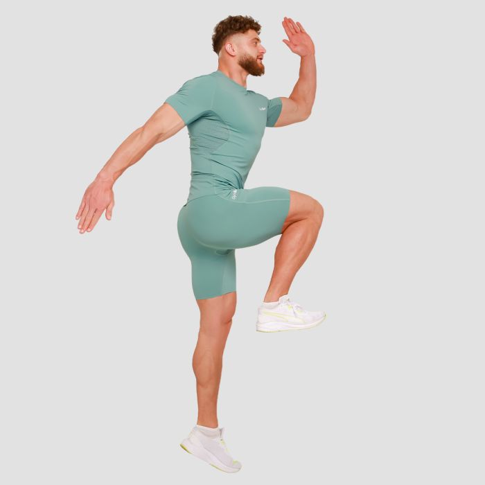 T-Shirt a Maniche Corte High Compression Blue - GymBeam M