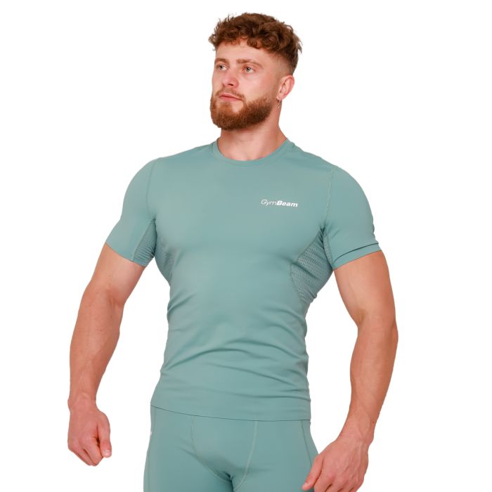 T-Shirt a Maniche Corte High Compression Blue - GymBeam M