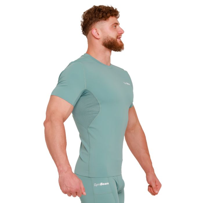 T-Shirt a Maniche Corte High Compression Blue - GymBeam M