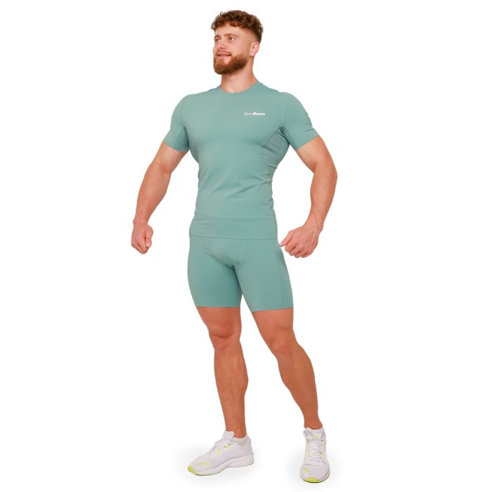 T-Shirt a Maniche Corte High Compression Blue - GymBeam M