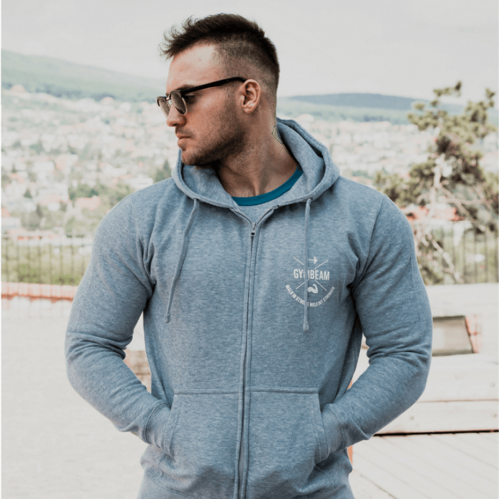 Men’s Sweatshirt Zipper X Gray - GymBeam