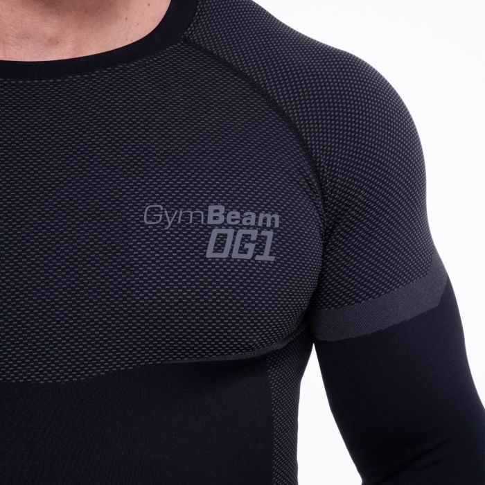 Maglia a Maniche Lunghe Seamless OG1 Black/Grey - GymBeam M