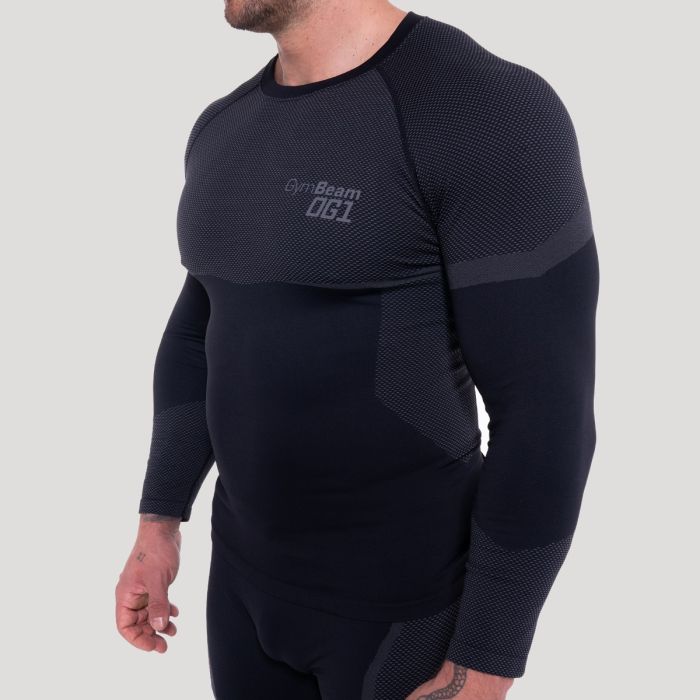 Maglia a Maniche Lunghe Seamless OG1 Black/Grey - GymBeam M