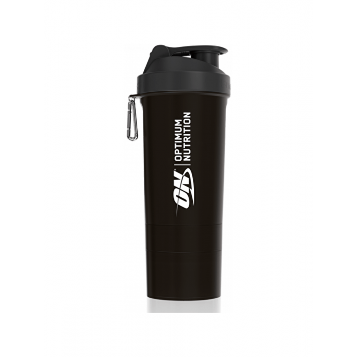 Multi-Storage Shaker Black White 600 ml - Optimum Nutrition