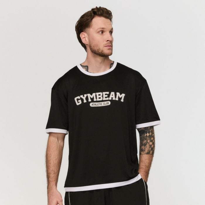 Maglietta Oversize Varsity Black - GymBeam L