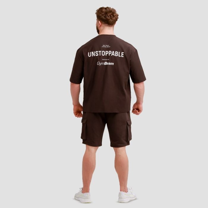 Maglietta Oversize Unstoppable Brown - GymBeam L