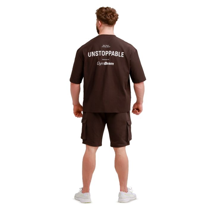 Maglietta Oversize Unstoppable Brown - GymBeam L