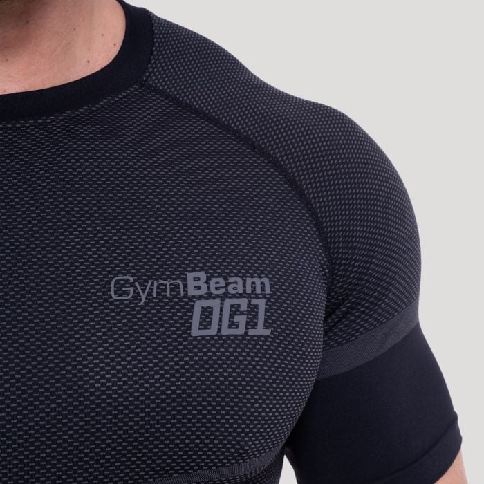 Maglietta Seamless OG1 Black/Grey - GymBeam XXL