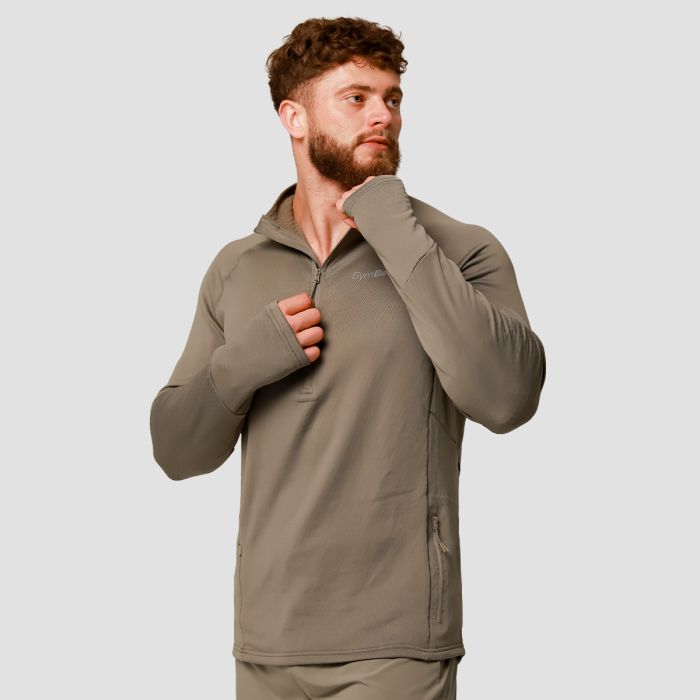 Felpa 1/2 Zip Pulse Running Vetiver - GymBeam XL