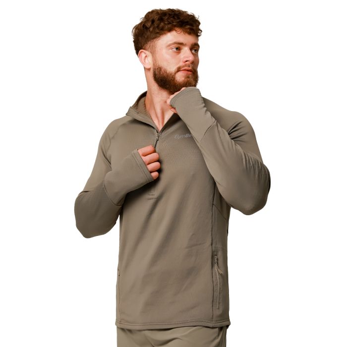 Felpa 1/2 Zip Pulse Running Vetiver - GymBeam XL