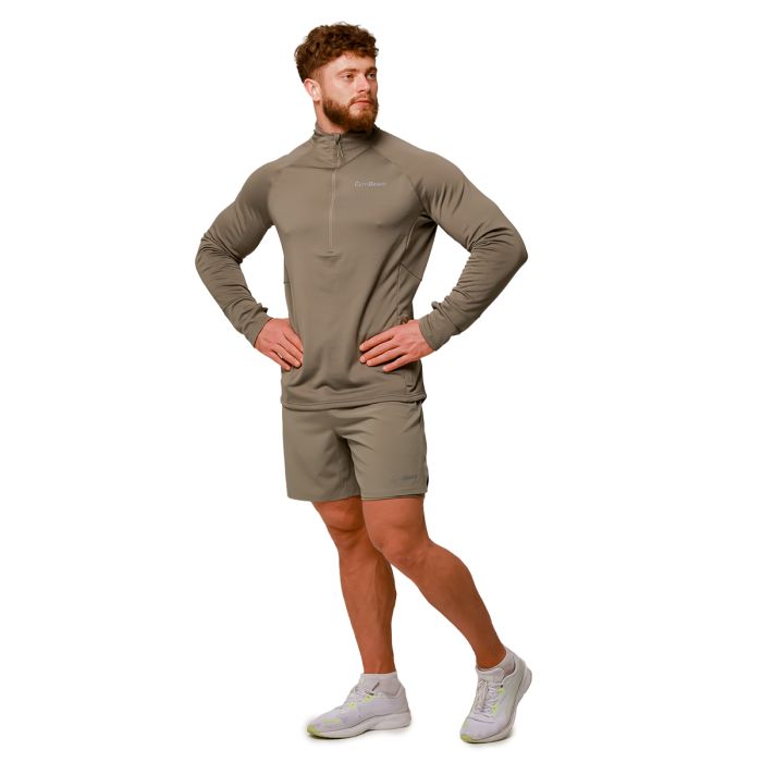 Felpa 1/2 Zip Pulse Running Vetiver - GymBeam XL