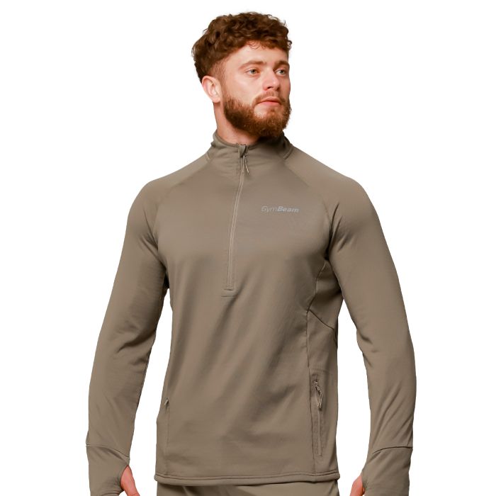 Felpa 1/2 Zip Pulse Running Vetiver - GymBeam XL