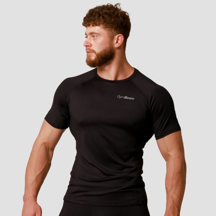 T-Shirt Pulse Running Black - GymBeam S
