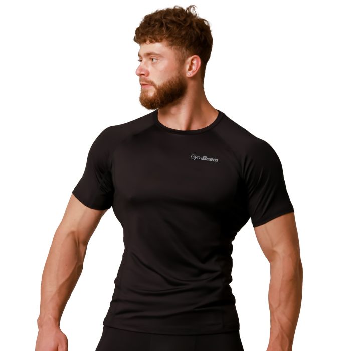 T-Shirt Pulse Running Black - GymBeam S