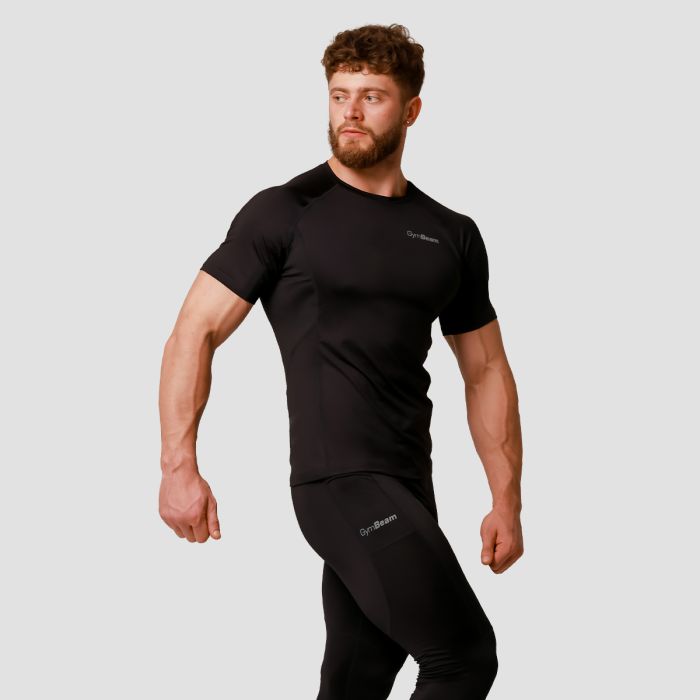 T-Shirt Pulse Running Black - GymBeam S