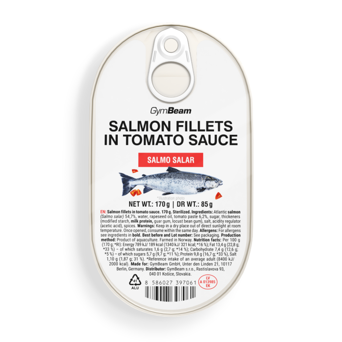 Filetti di Salmone in Salsa di Pomodoro - GymBeam 170 g