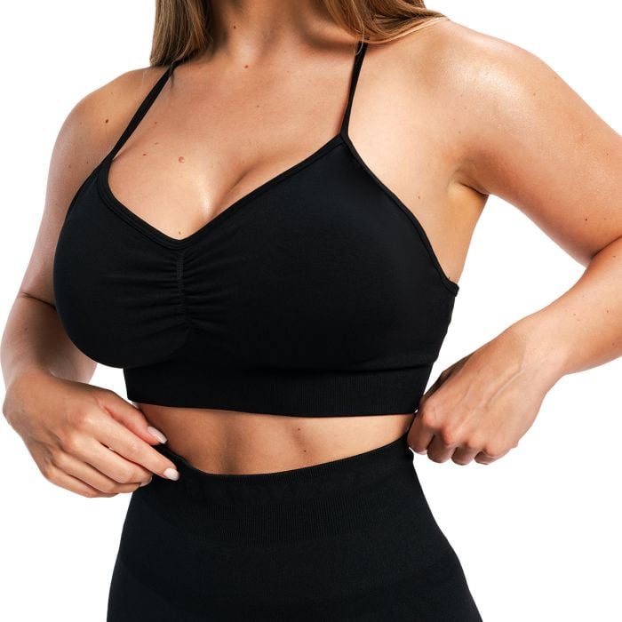 Reggiseno Sportivo Sculpt Seamless Black - GymBeam L