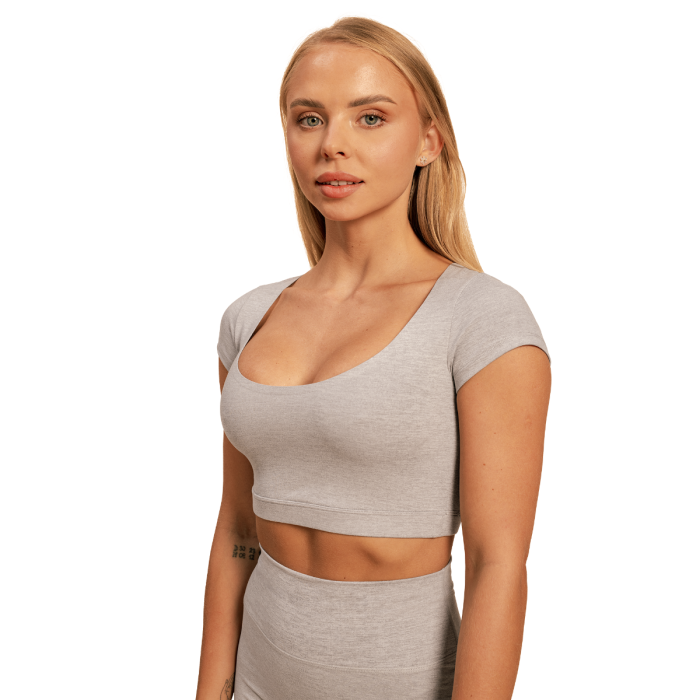 T-Shirt Cropped da Donna Sense Grey - BeastPink S