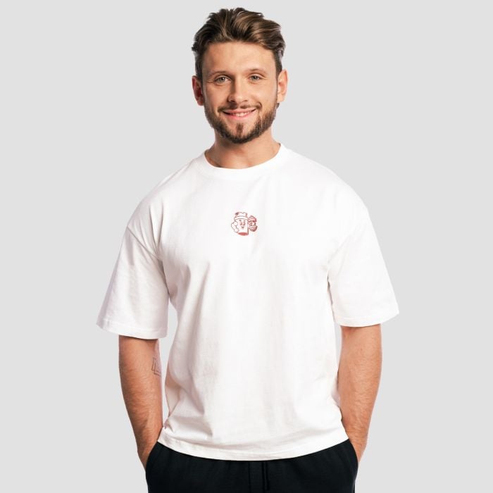 T-Shirt Boxy Shaker White - GymBeam L