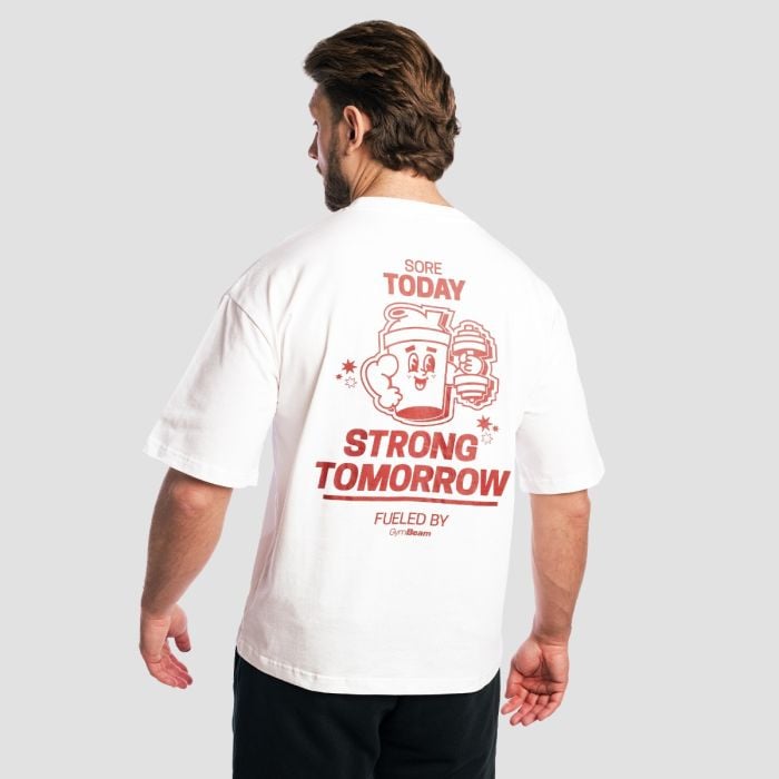 T-Shirt Boxy Shaker White - GymBeam L