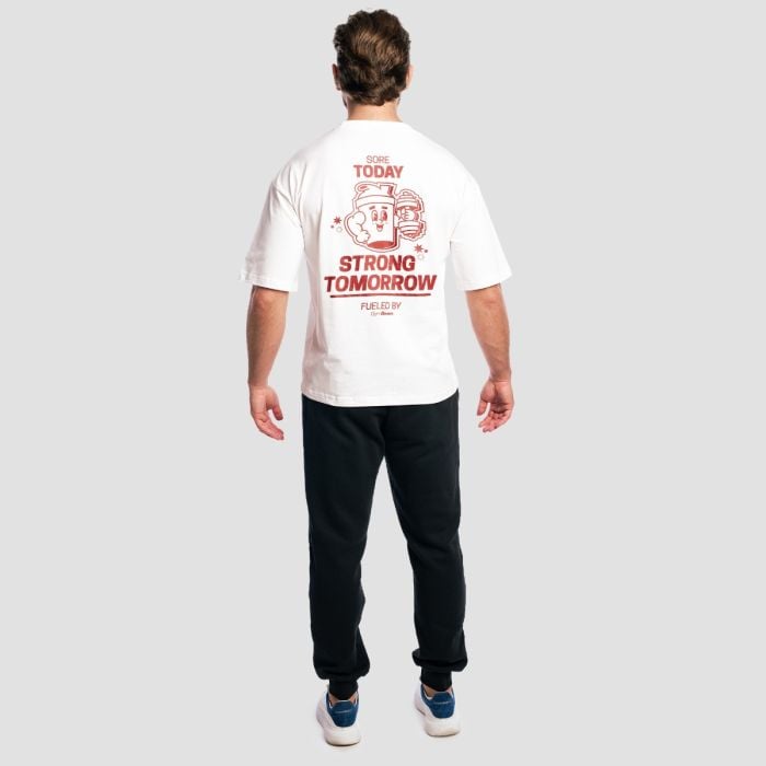 T-Shirt Boxy Shaker White - GymBeam L