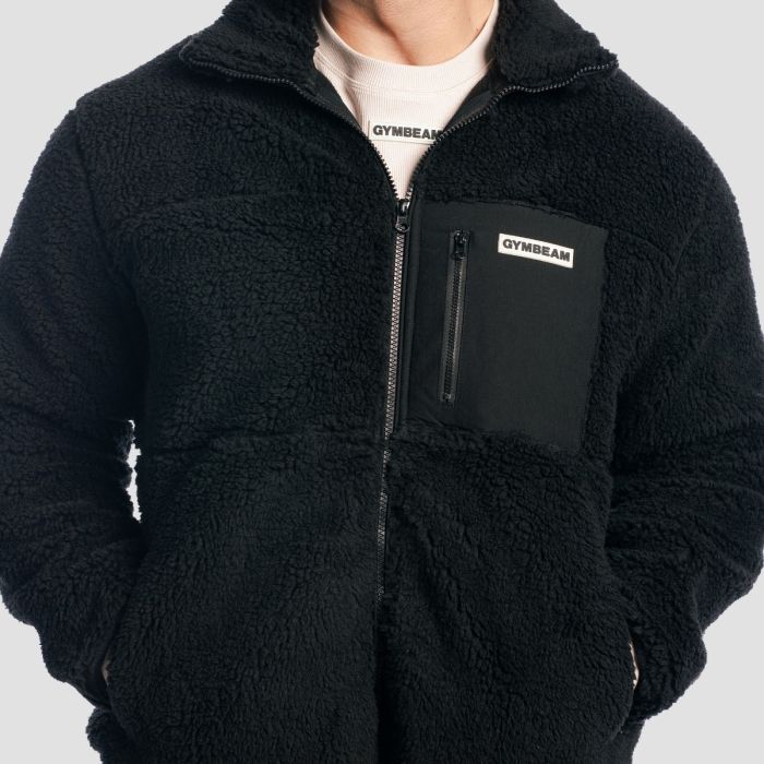 Giacca Sherpa Black - GymBeam L