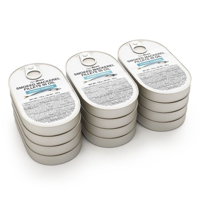 Filetti di Sgombro Affumicato Sott‘Olio - GymBeam 170 g